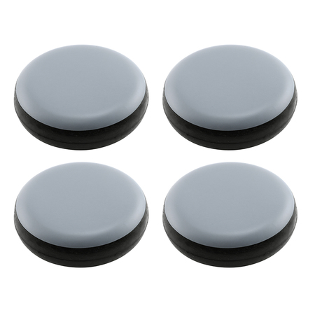 Prime-Line 1-1/8 - 1-1/4 in. Grip Tip Round Magic Sliders, Black Plastic 4 Pack MP75093